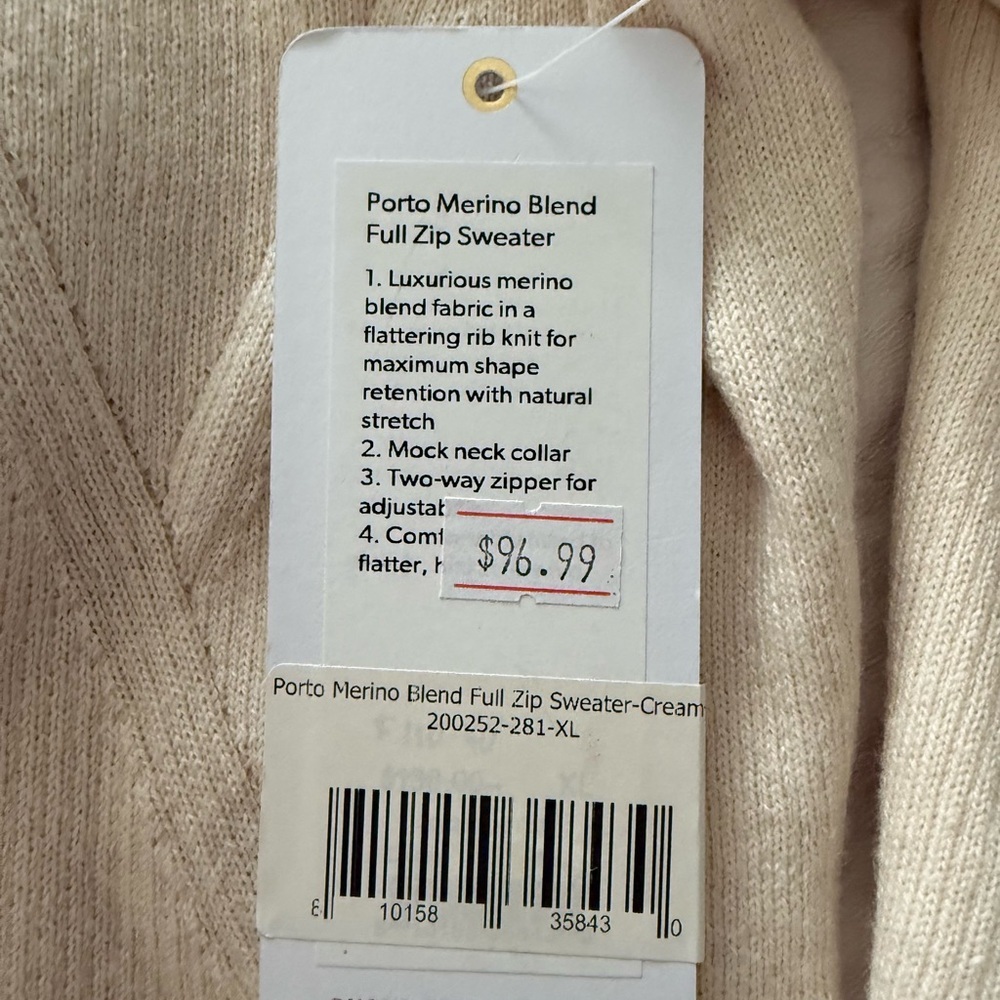 Rhone Porto Merino Blend Full Zip Sweater - Picture 8 of 8